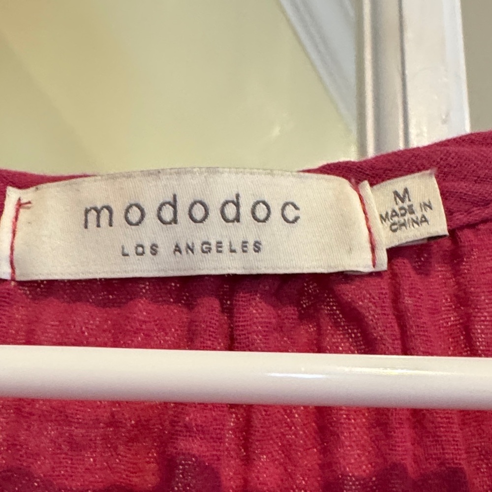 mododoc Los Angeles Women's Raspberry Red Blouse - Medium